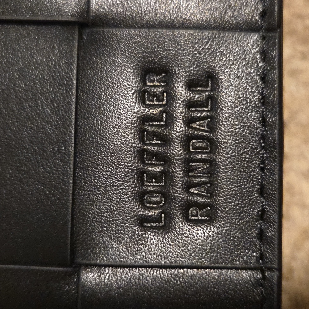 NWT Loeffler Randall Delphine Black Leather Clutch - Picture 7 of 11
